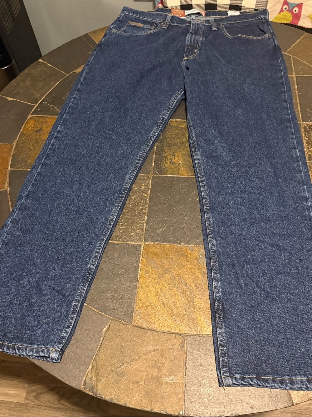 Wrangler Relaxed Fit Jeans in Dark Blue Denim